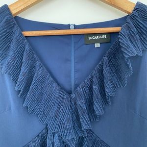 Navy Dress with Lace Detailing size S